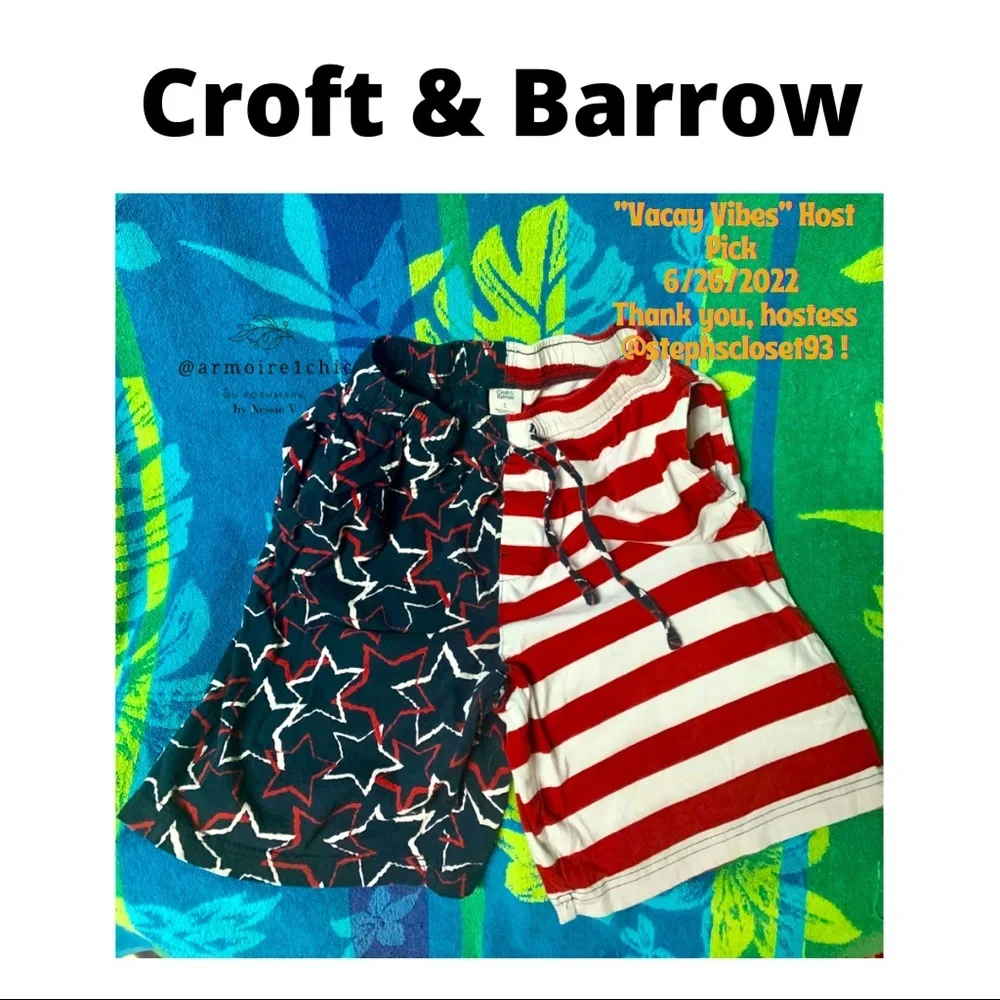 CROFT & BARROW | Drawstring Swim Trunks  | Men’s Size S